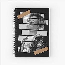 Mark Tuan GOT 7 Mark Korean K-pop Monochrome Design Spiral Notebook