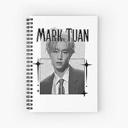 Got Mark Tuan Korean Boy Group KPop Scrapbook Cozy Y2K Vintage Design Spiral Notebook