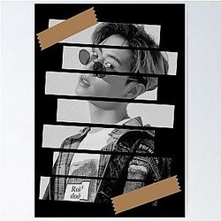 Mark Tuan GOT 7 Monochrome Stripe Design Poster