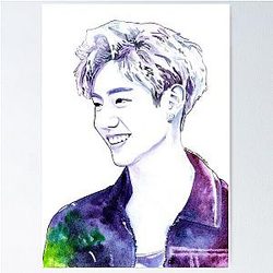 KPOP GOT7 Mark Tuan Watercolour Poster