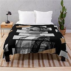 Mark Tuan GOT 7 Korean Kpop Monochrome Design Throw Blanket