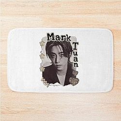 Got Mark Tuan Korean Boy Group KPop Group Scrapbook Collage Cozy Y2K Vintage Design Bath Mat