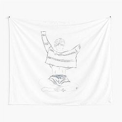 Mark Tuan magazine photoshoot line art tapestry