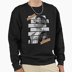 Mark Tuan GOT 7 Korean Kpop Monochrome Stripe Design Pullover Sweatshirt