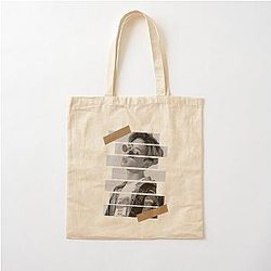 Mark Tuan GOT 7 Mark Korean Kpop Monochrome Stripe Design Cotton Tote Bag