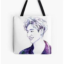 KPOP GOT7 Mark Tuan Watercolor Design All Over Print Tote Bag