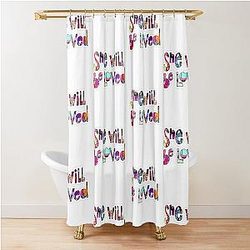 Beautiful Maroon 5 She Will Be Loved Boys Girls Splattered Shower Curtain