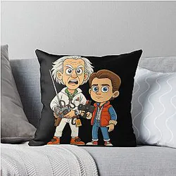 Back to the Future: Doc Brown and Marty McFly Throw Pillow