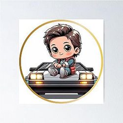 Chibi Marty McFly Poster