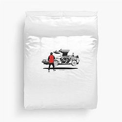 Marty McFly DeLorean Duvet Cover
