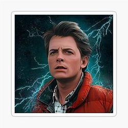 Marty McFly Back to the Future  Sticker
