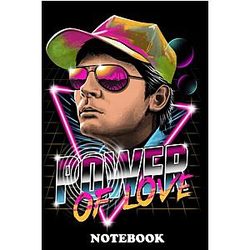 Notebook: Synthwave Retro Design of Marty McFly in College Journal, 110 Pages, 6" x 9"