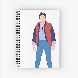 Minimalistic Marty McFly Spiral Notebook