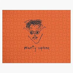 Timothée Chalamet Marty Doodle T-Shirt – Minimal Line Art Actor Graphic Tee, Vintage Indie Film Style Jigsaw Puzzle