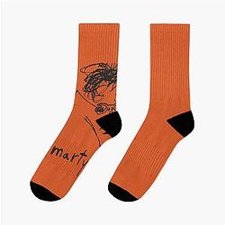 Timothée Chalamet Marty Supreme Doodle T-Shirt - Minimal Line Art Actor Graphic Tee, Vintage Indie Film Style Socks