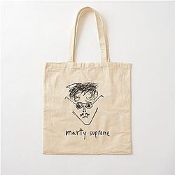 Timothée Chalamet Marty Supreme Doodle T-Shirt Minimal Line Art Actor Graphic Tee Vintage Indie Film Style Cotton Tote Bag