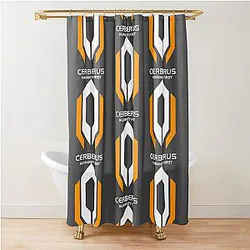 Mass Effect Custom Cerberus Logo Shower Curtain