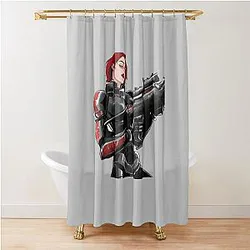 Mass Effect Commander FemShep Shower Curtain