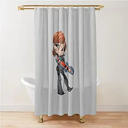 Mass Effect Commander FemShep Shower Curtain