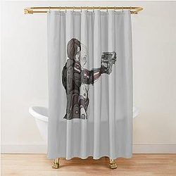 Mass Effect Commander FemShep Shower Curtain