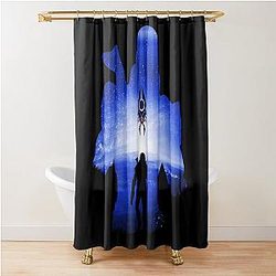 Mass Effect Commander Shepard Negative Illusion Shower Curtain