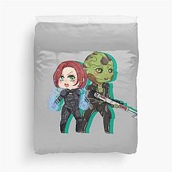 Mass Effect Commander Shep Duvet Cover
