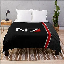 N7 Mass Effect Emblem Throw Blanket