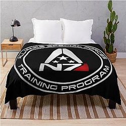 Mass Effect N7 Logo Throw Blanket