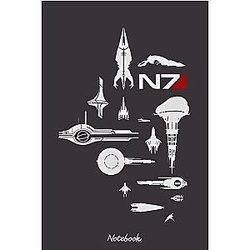 Mass Effect N7 Fleet Notebook Matte Finish Cover 120 Pages Planner Lined Paper Journal