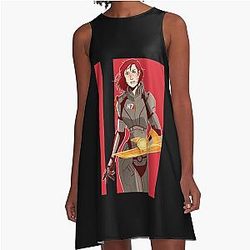 Mass Effect Commander FemShep A-Line Dress