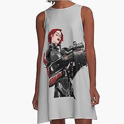Mass Effect Commander FemShep A-Line Dress