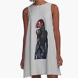Mass Effect Commander FemShep A-Line Dress