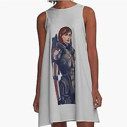 Mass Effect Commander FemShep A-Line Dress