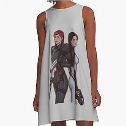 Mass Effect Commander FemShep A-Line Dress