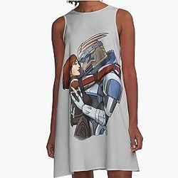 Mass Effect Commander FemShep A-Line Dress