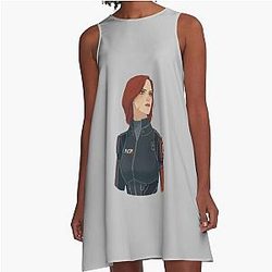 Mass Effect Commander FemShep A-Line Dress