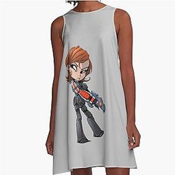 Mass Effect Commander FemShep A-Line Dress