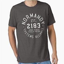 SSV Normandy Athletic Shirt - Mass Effect Athletic White Print Essential T-Shirt