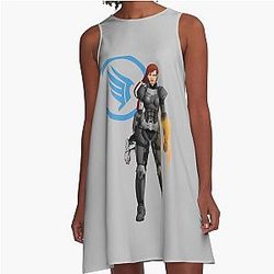 Mass Effect Commander FemShep A-line Dress