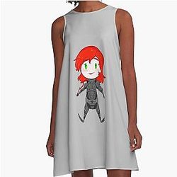 Mass Effect Commander Fem Shepard A-Line Dress
