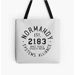 SSV Normandy Athletic Shirt - Mass Effect Athletic - Black All Over Print Bag
