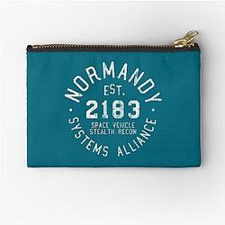 Mass Effect Athletic Style White Zipper Pouch