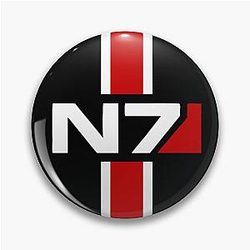 N7 Logo Mass Effect video games Pin