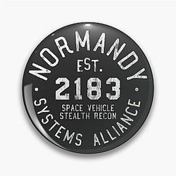 SSV Normandy Athletic Shirt - Mass Effect Athletic Style White Pin