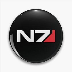 Mass Effect N7 Logo - White Pin