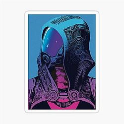 Tali'Zorah Mass Effect pop art portrait Sticker