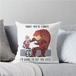 Mass Effect Wrex and Mordin Throw Pillow