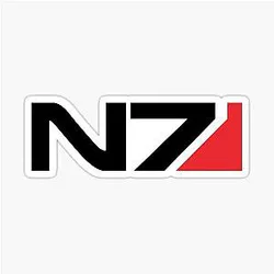 Mass Effect N7 Black Sticker