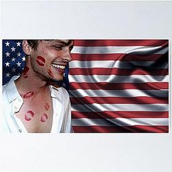 Matthew Gubler American Flag Poster