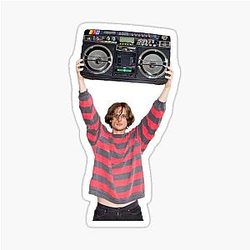 Matthew Gubler holding a boombox Sticker